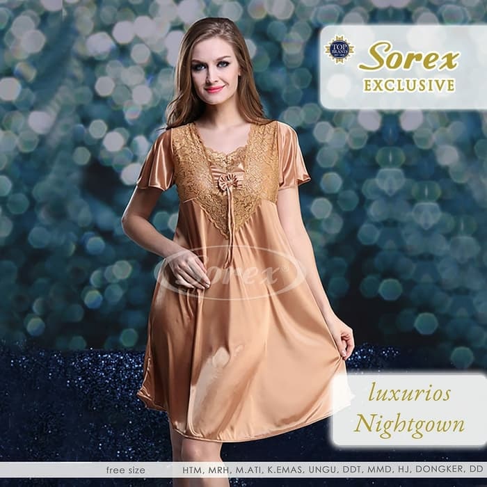 Stelan Sexy Lingerie Terusan Baju Tidur Wanita Sorex Night Gown