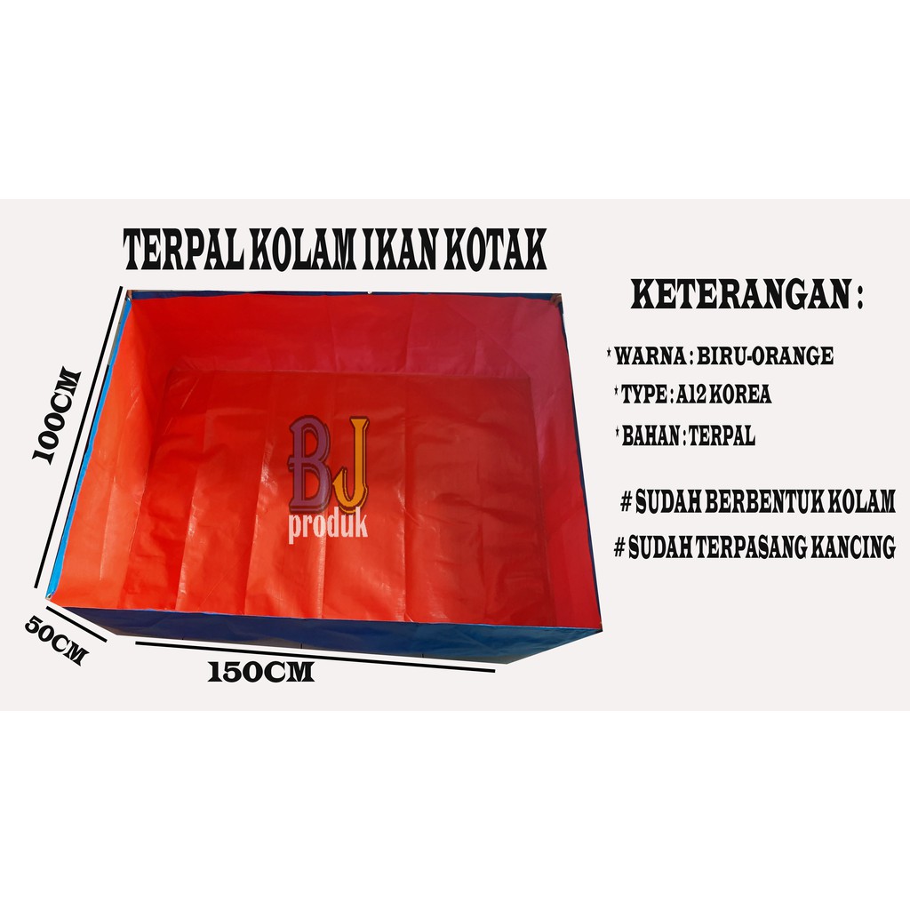 terpal kolam ikan lele (150X100X50) A12 sangat cocok buat ikan air tawar dan ikan hias koi lele nila