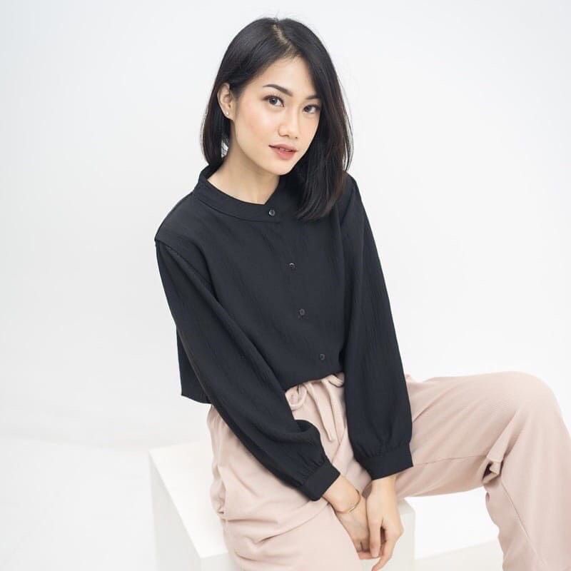 Aisha Kemeja Blouse Wanita Crincle Airflow Premium