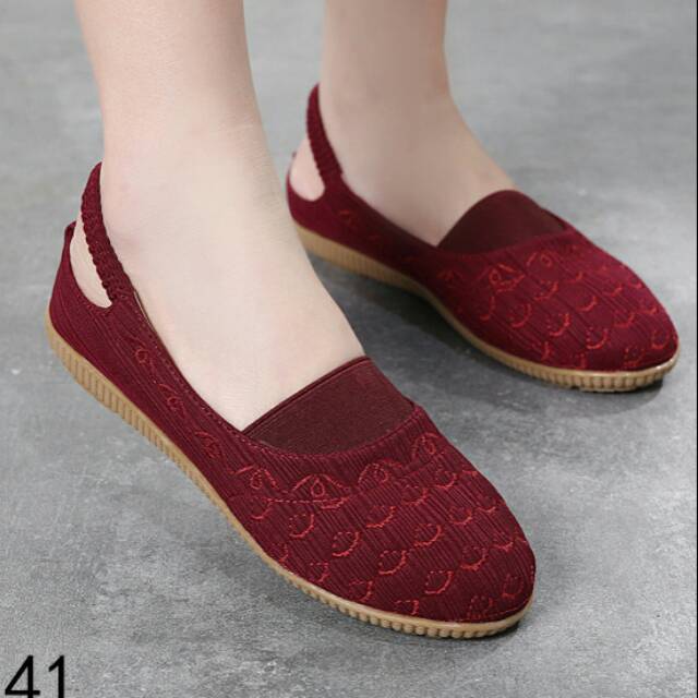 Flats Wanita Kelsey 518-141 Bordir Original Import Batam