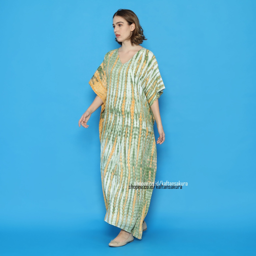 KAFTAN HOME DRESS RAYON PREMIUM NYAMAN TIE DYE ORIGINAL JUMBO XXL