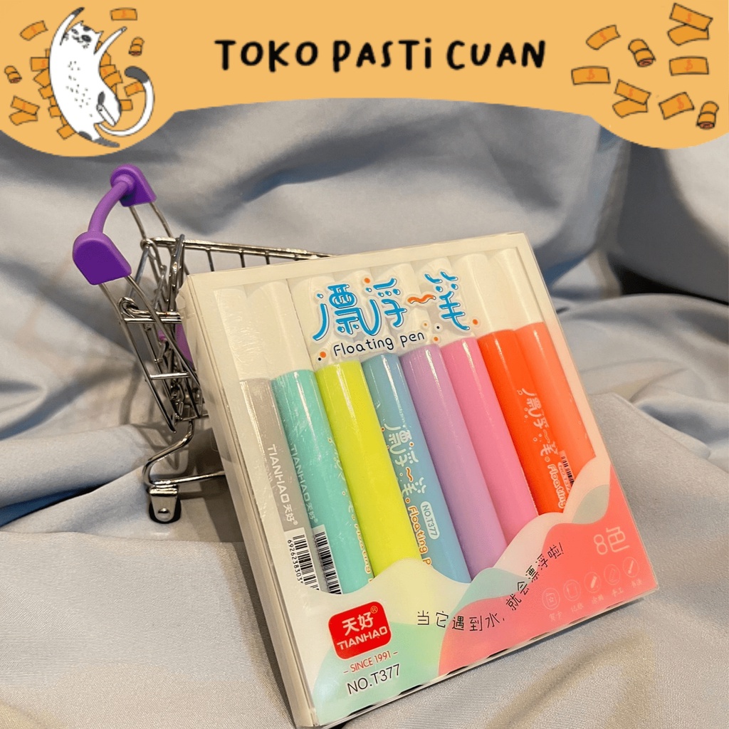 

floating pen stabilo 1 set isi 8 pcs pen lucu imut bolpen viral pulpen ank sekolah kebutuhan anak import termurah bisa COD