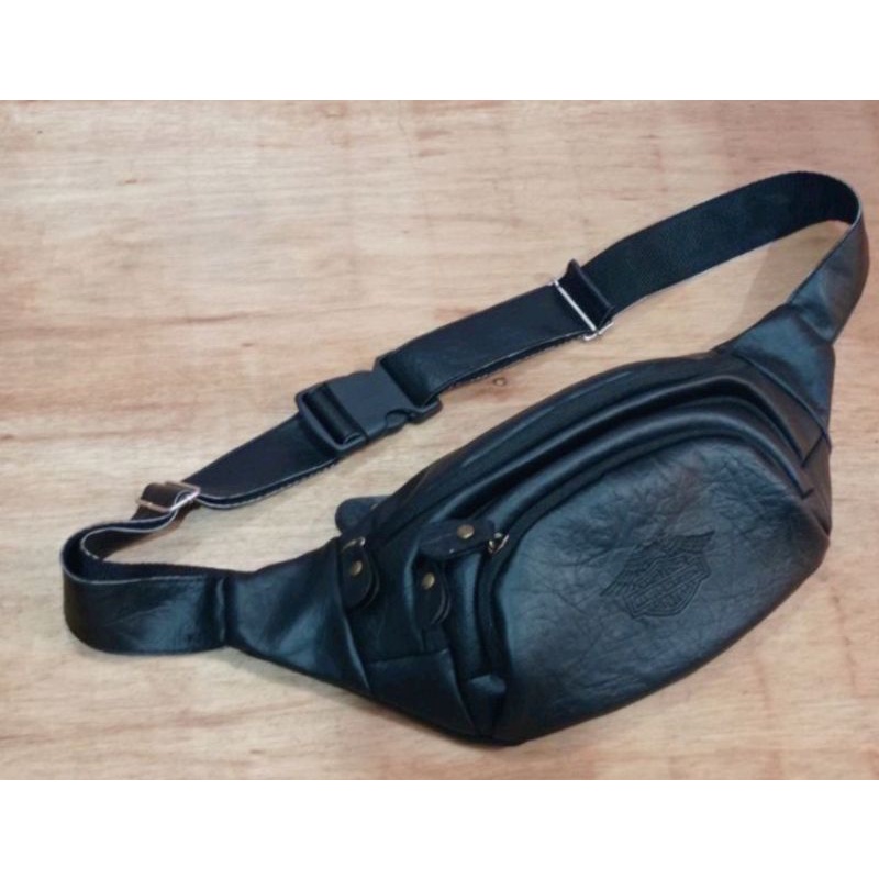 Tas Waistbag kulit exclusive Tas Selempang Pria Kulit  kompek kulit Aloipfax sp039