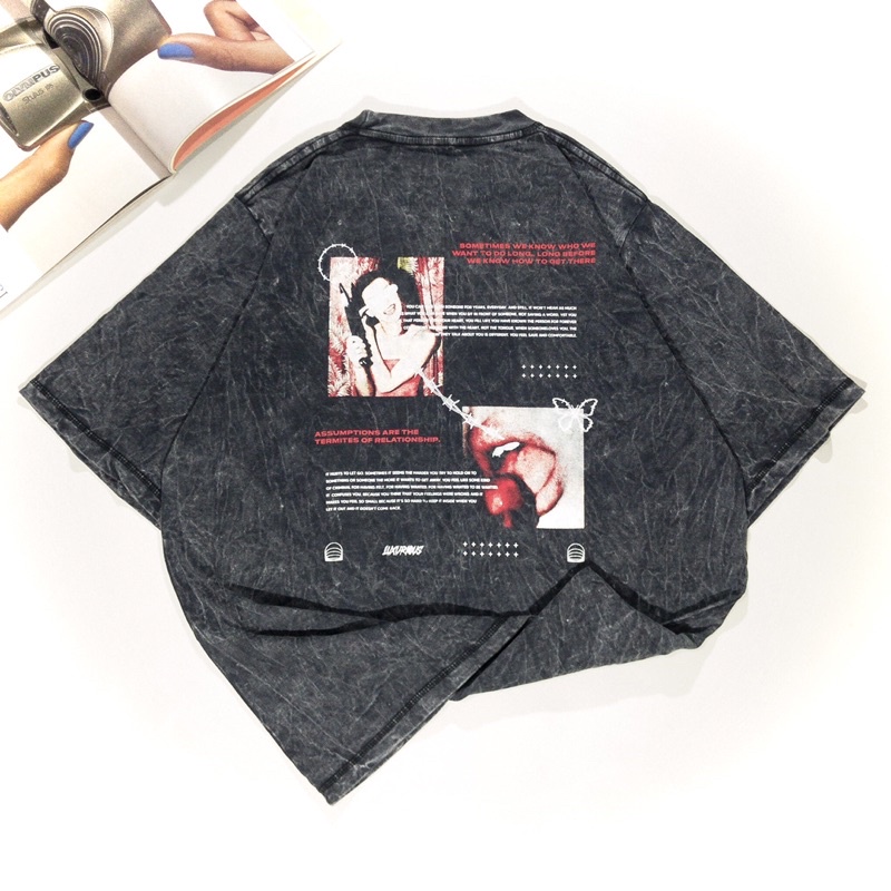 TSHIRT WASHED GRAPHIC FLICKERS WORLD REGULER SIZE "ASSUMPTION" [TSWR 844]