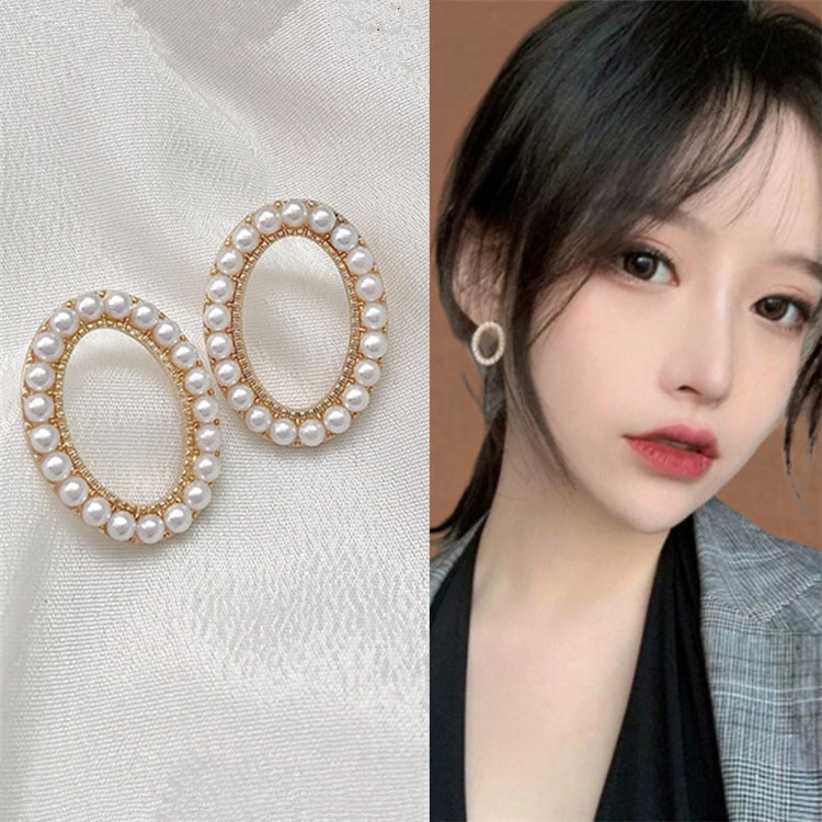 Tinggi-kelas anting-anting perempuan niche elegan giwang telinga temperamen Korea kepribadian all-ma