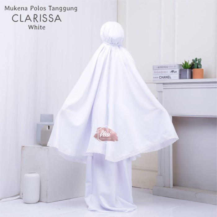 PMI MUKENA ANAK TANGGUNG POLOS CLARISSA (PUTIH)
