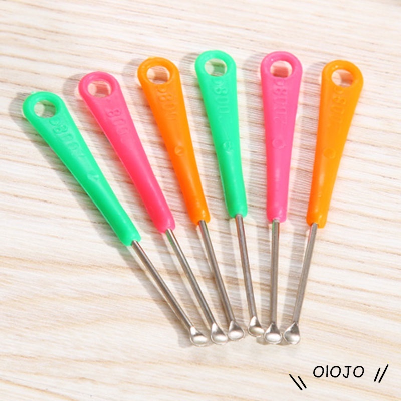 Stainless Steel Ear Pick Multicolor Ear Cleaning Alat Penjemputan Kotoran Telinga - ol