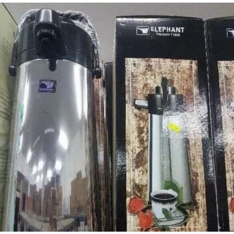 termos air panas elephant 2,5 liter / thermos air panas stainless / termos pencet airport pompa elephant 2,5 liter