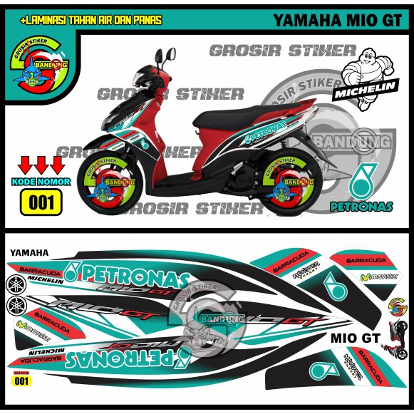 STRIPING VARIASI YAMAHA MIO GT PETRONAS