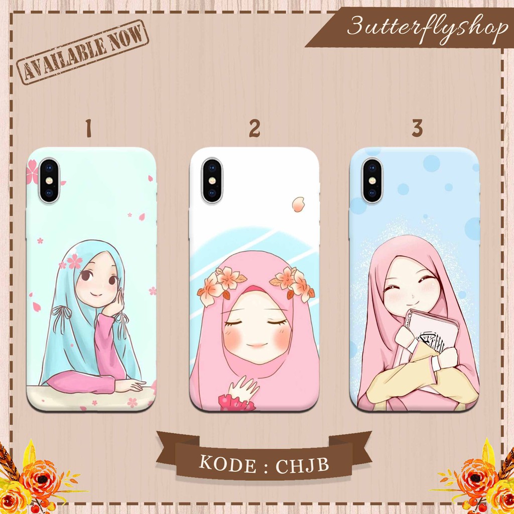 Hijab Cute casing case HP xiaomi samsung iphone oppo vivo realme redmi meizu