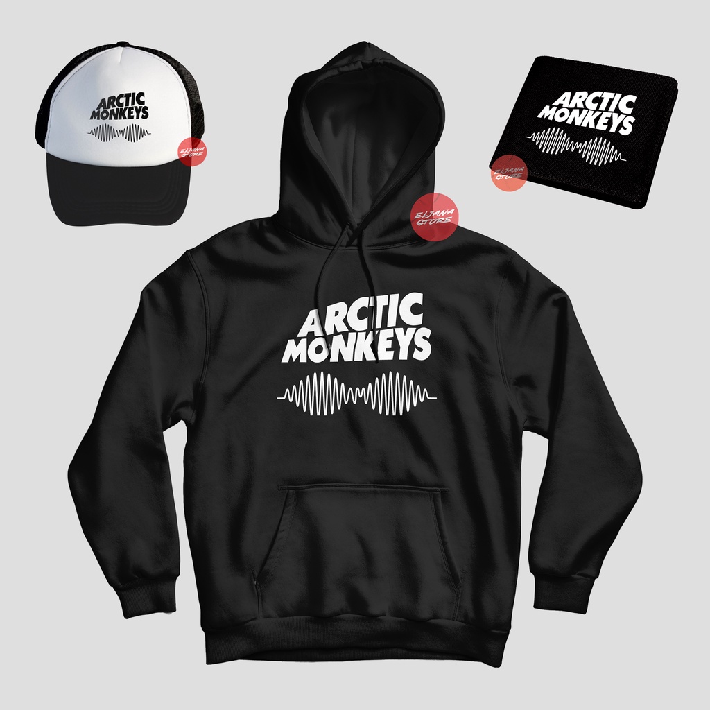 Artic Monkey / Topi Artic Monkey / Hoodie Artic Monkey / Dompet Artic Monkey / Sweater Artic Monkey/ Paket Topi Hoodie Dompet Artic Monkey/ Topi Band / Hoodie Band / Dompet Band /