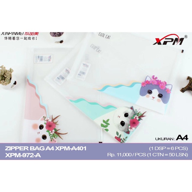 

Map zipper a4 cuttie miao miao