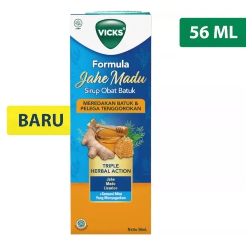 Vicks Formula Jahe madu VICKS FORMULA JAHE MADU 56ML SIRUP OBAT BATUK TRIPLE HERBAL A