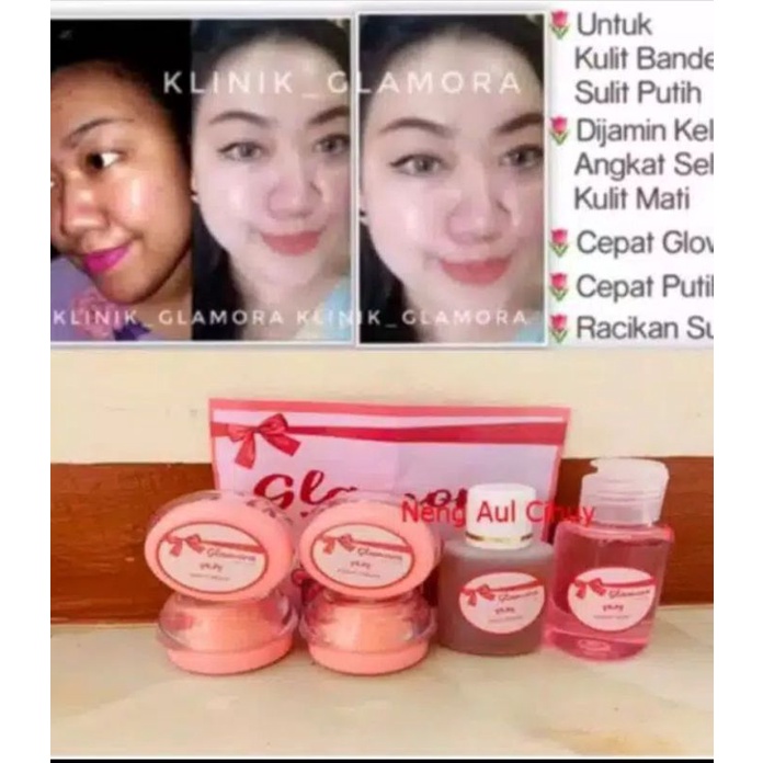 GLAMORA Glow paket penglupasan/ whitening wajah/cream Wajah