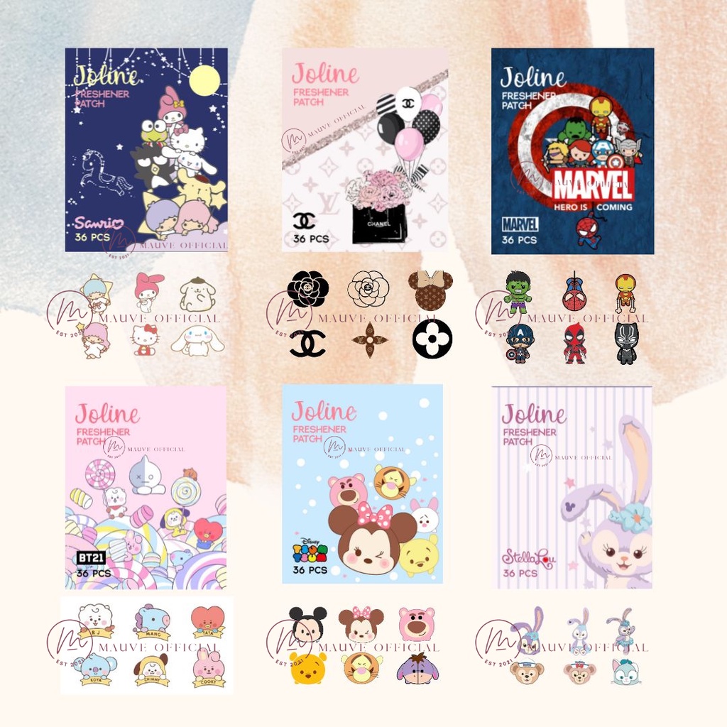 Jual Ready Stock Sticker Masker Premium Motif Stella Lou Tsum Tsum Sanrio Bt Bts Marvel