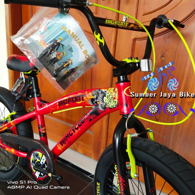 Sepeda BMX 20 Inch Wimcycle BigFoot + Free Botol Minum