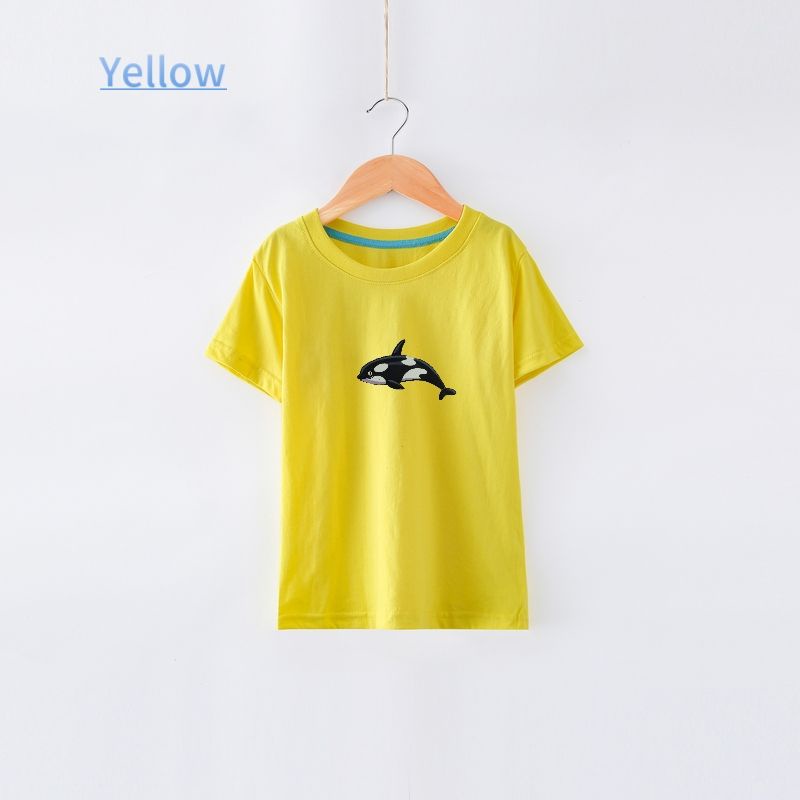 Kaos Anak Ikan Paus Baju Oblong Gambar Anak Unisex 2-10Th Tshirt Kaos Lengan Pendek