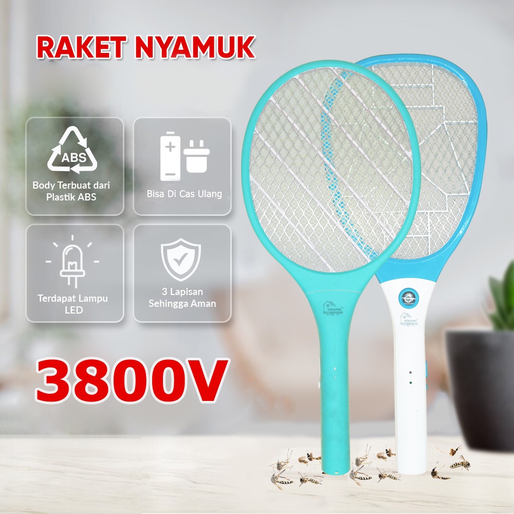 HK- Raket Nyamuk Baterai Powerful Rechargeable  digantung 2 in 1