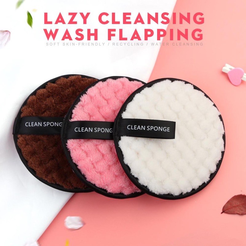 A472 CLEAN SPONGE handuk masker penghapus make up remover pembersih kosmetik kecantikan perawatan skin friendly fiber