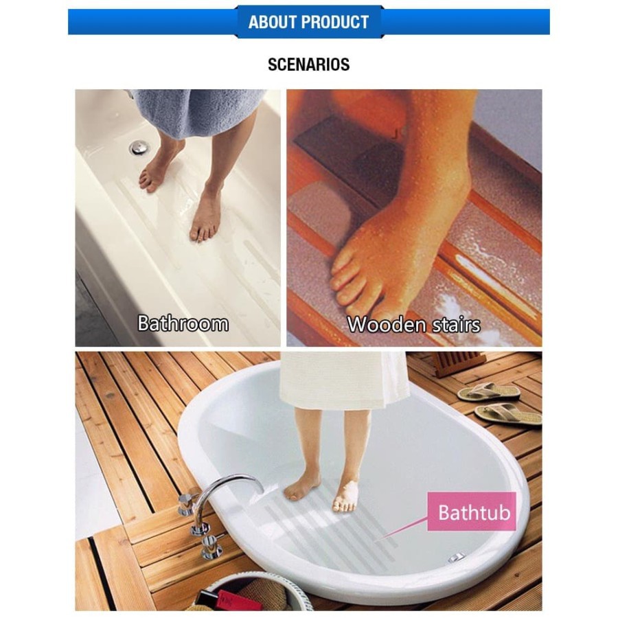 lakban tape stiker anti slip lantai kamar mandi