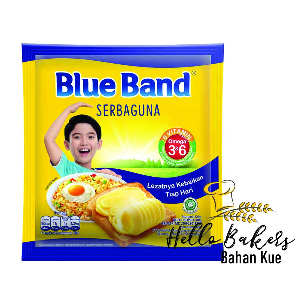 

BLUE BAND SERBAGUNA 200GR SACHET / BLUE BAND MARGARIN / BLUEBAND SERBAGUNA