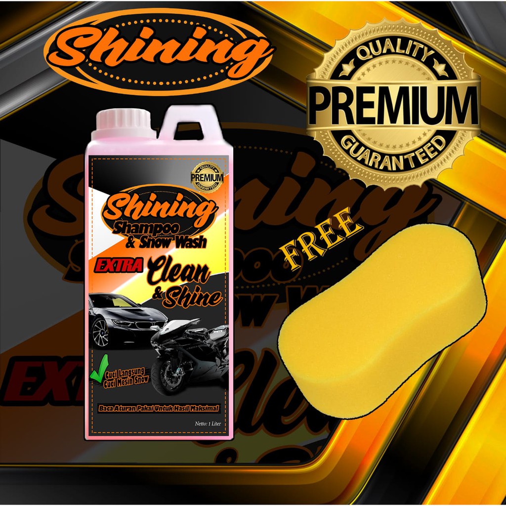 SHAMPOO MOBIL/SHAMPOO MOTOR SHINING PREMIUM/SNOW WASH/STEAM/ Isi 1 Liter