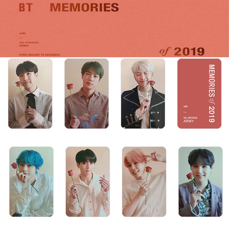 7pcs Kartu Lomo Foto BTS Bangtan Boys 2019 DVD SUGA JiMin V RM Jin J-Hope Jung Kook