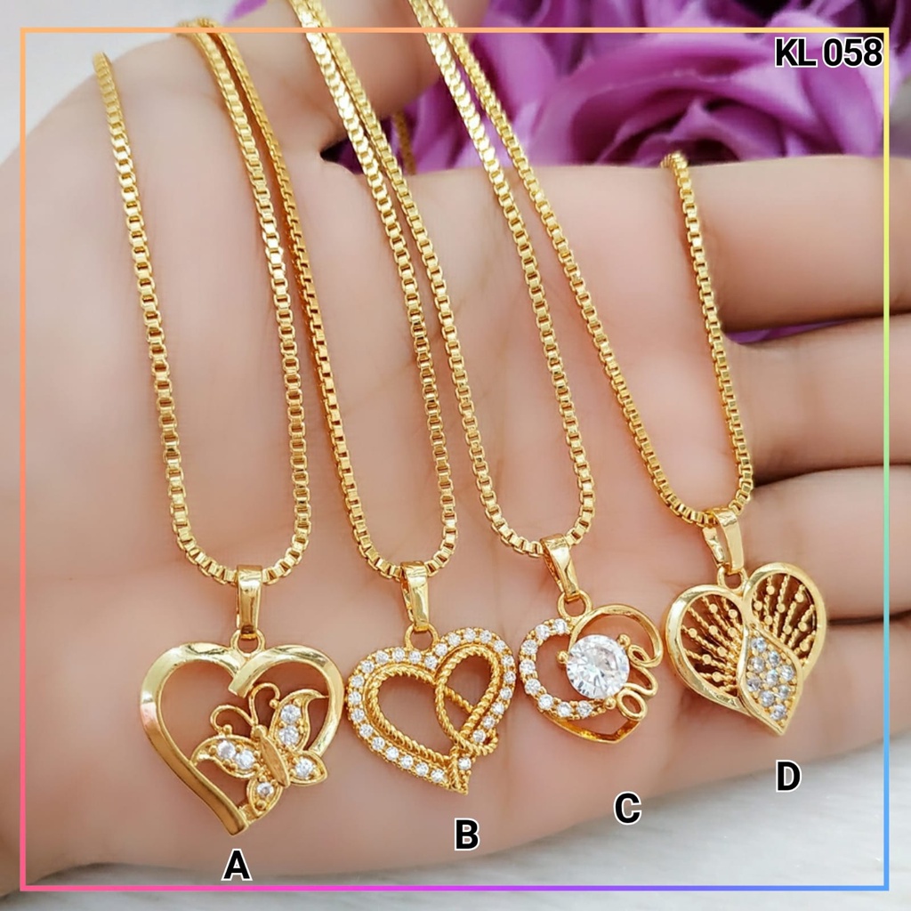 Kalung xuping kalung dewasa liontin love Itali lapis emas gold KL 058