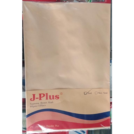 

Amplop Coklat Folio J-Plus Seal Lem Pengaman
