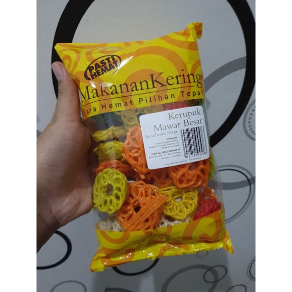 

Kerupuk mawar mentah rasa bawang 250gram