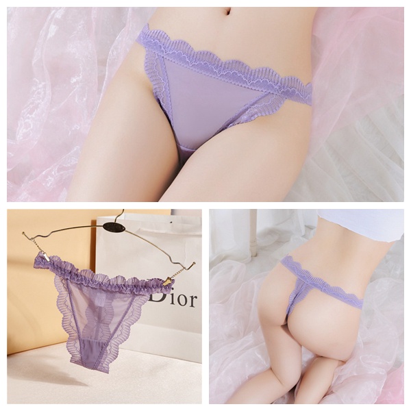 G String Wanita Transparan Celana Dalam Sexy Mini Renda Lucu Low Waist Thongs 3C225