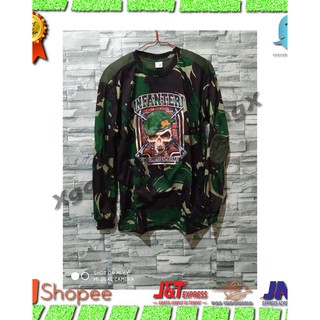  KAOS  LORENG  CAMO ARMY Lengan  Panjang  Motif dan sablon TNI 