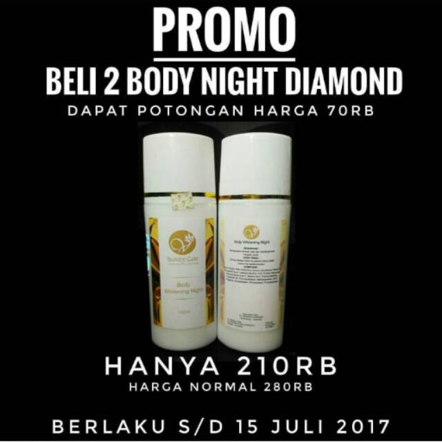 Body Whitening Night Diamond Lotion malam pemutih  Victory Beauty Care V VBC