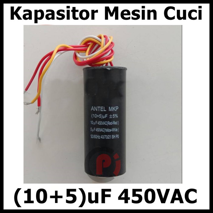 Kapasitor Mesin Cuci 10 &amp; 5 uF 450 VAC 10uF dan 5uF