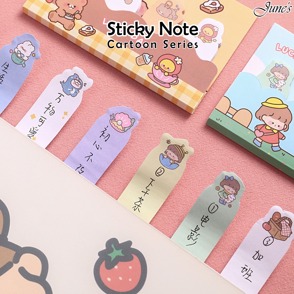 

80 Lembar Sticky Note Mini Cute Memo Pembatas Buku Lucky Day