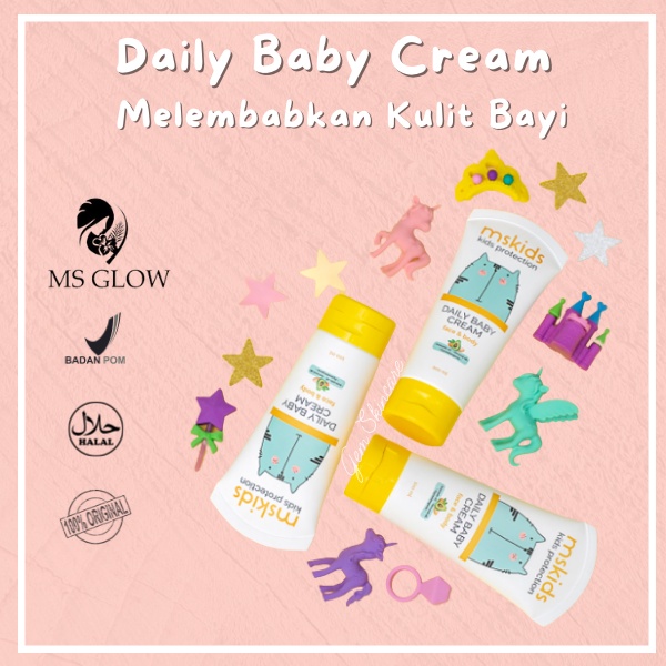 Ms Glow Kids Ms Kids Baby Daily Cream Body Lotion MsGlow Original BPOM Krim Bayi Aman Baby Lotion MS
