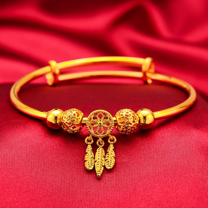 Enxi Jewelry Gelang Wanita Gelang Emas Asli Kadar 375 Gelang Temperamen Fashion Hadiah Liburan Terbaik (Get a Gift When You Place an Order) 1203G2#