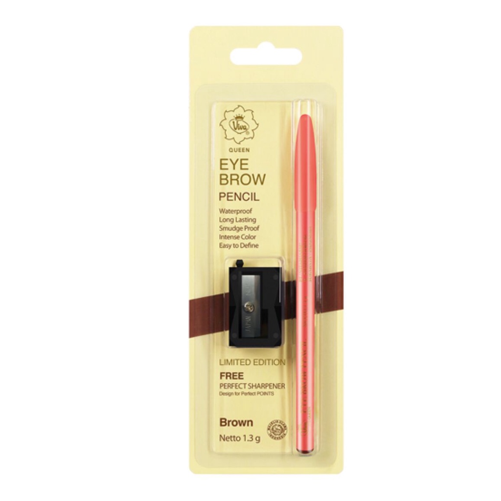 Eye Brow Pencil Pensil Alis Viva Rautan Sharpener Limited Edition