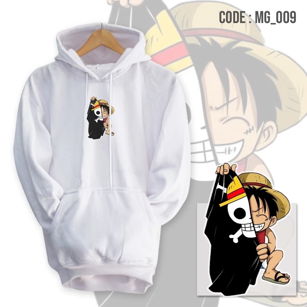 Mymicry Sweater Hodie Anime Bendera Mugiwara Luffy Original Distro Premium Sweter Hoodie Jumper Pria Wanita Image Street Style Terbaru