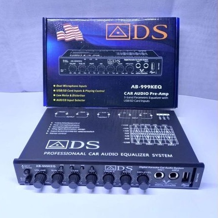 parametrik preAmp EQUALIZER audio mobil ads AB-999 KEQ BLUETOOTH