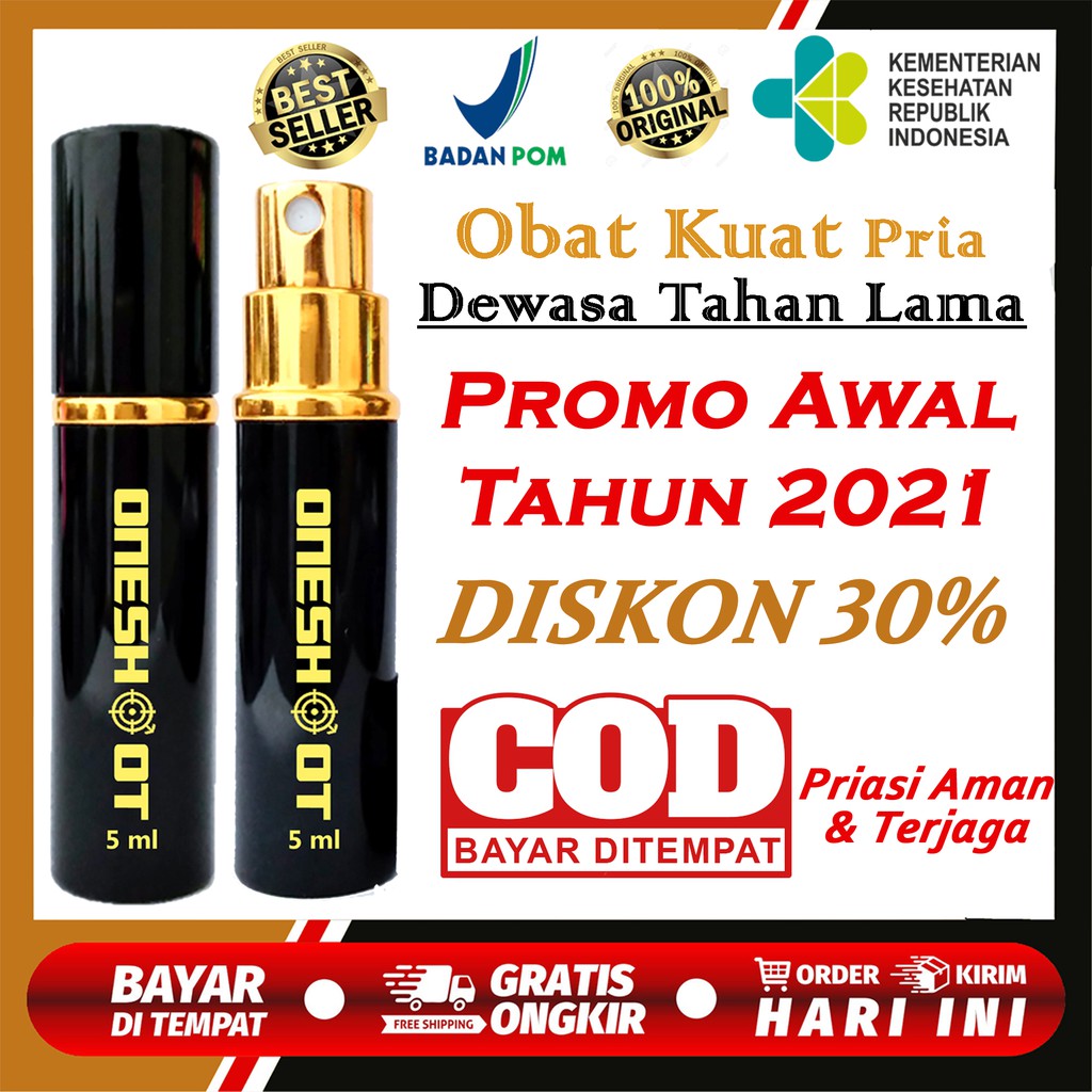 TERBARU! ONESHOOT Spray-Obat Kuat Semprot-Tahan Lama-Alami Anti Panas-sex Pria Spray_Oles-Isi 5ml