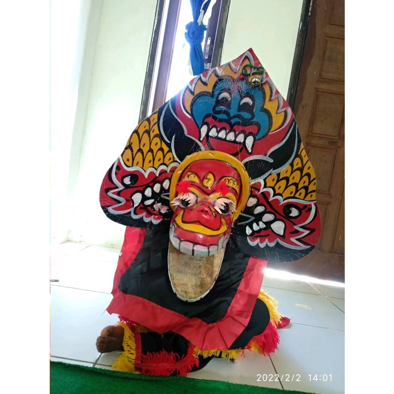 Barongan Devil anak anak murah setelan reog ponorogo sd kemul warna warni udeng jaranan kuda kepang 