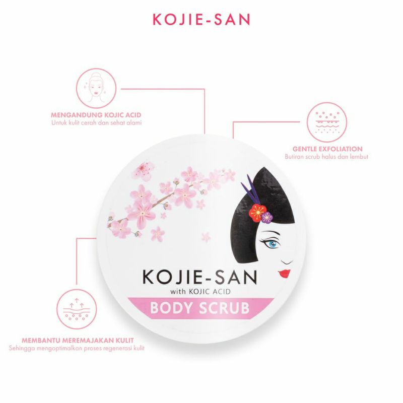 KOJIE SAN BODY SCRUB GOAT MILK / KOJIC / GLOW 250GR [BPOM]