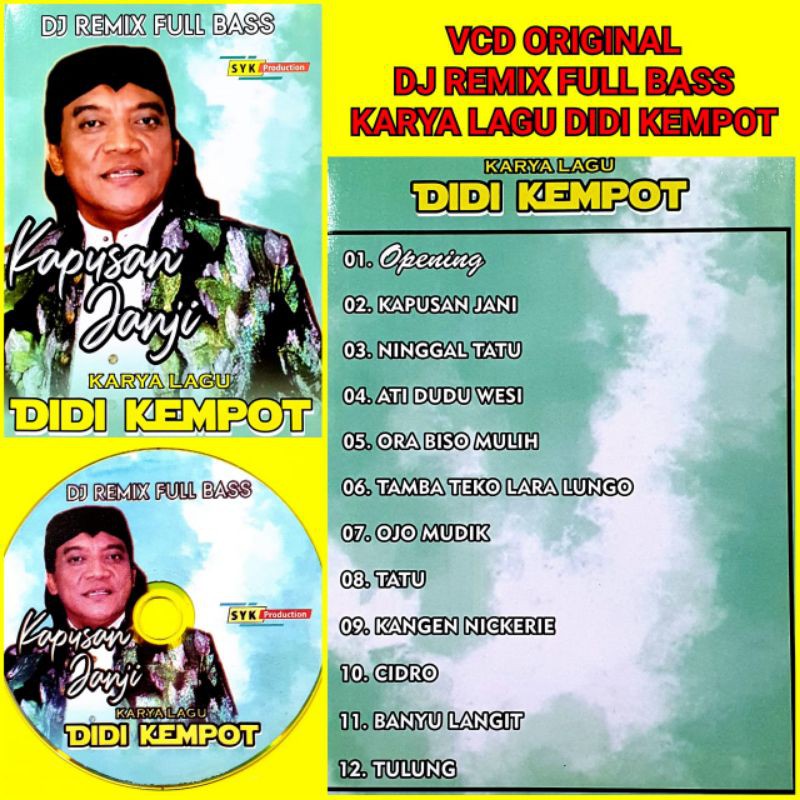 Kaset Original Musik Video Karya Didi Kempot DJ Remix Full Bass