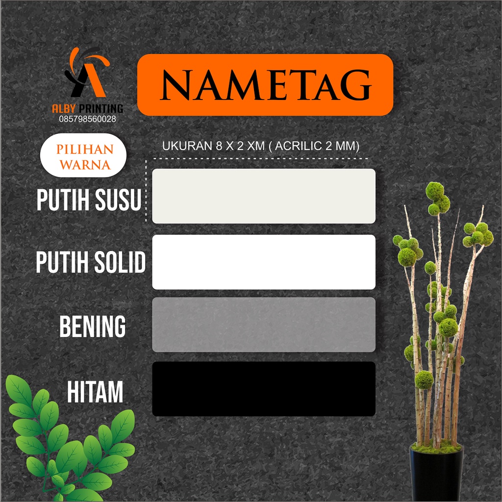 

namatag bahan nametag