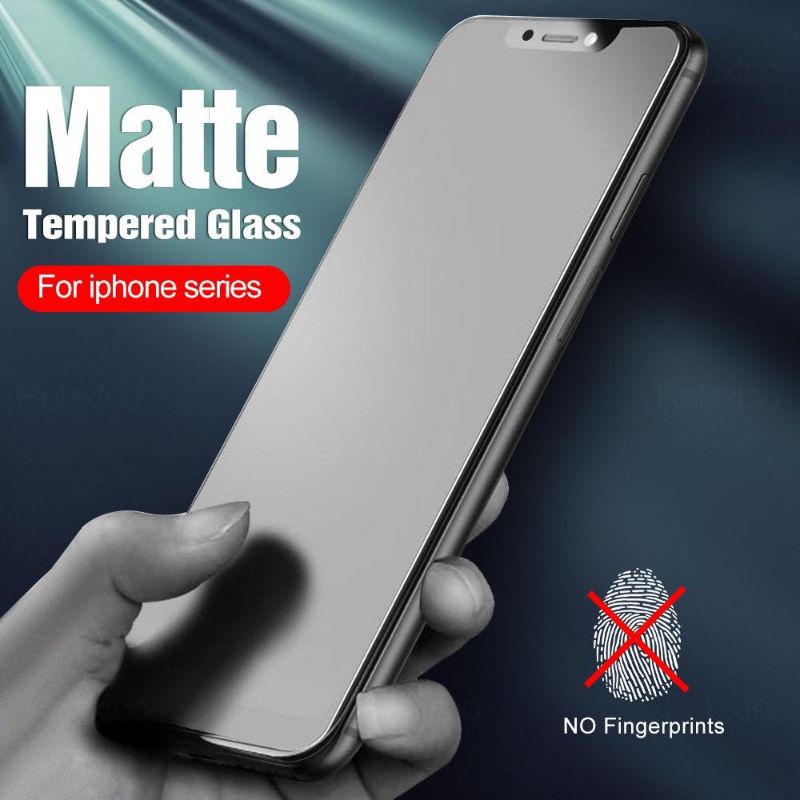 Matte Glass 9H Anti Glare IPhone 5 5s 6 6G 6s 6 Se 6s+ 7 7+ 8 8+ X xs Xr Xs max Tempered Glass Anti Fingerprint