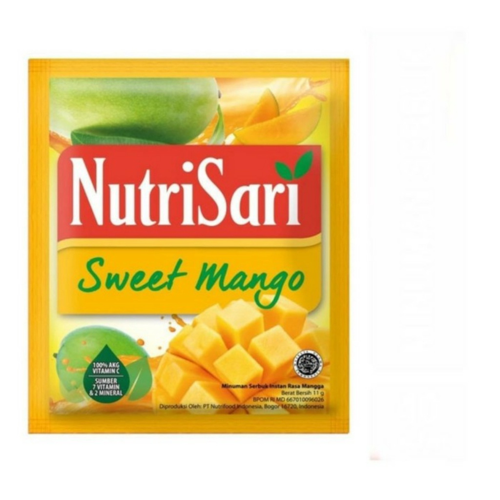 Nutrisari Sachet renceng 14gr x 10 American Sweet Orange / Sweet Mango / Lychee Tea