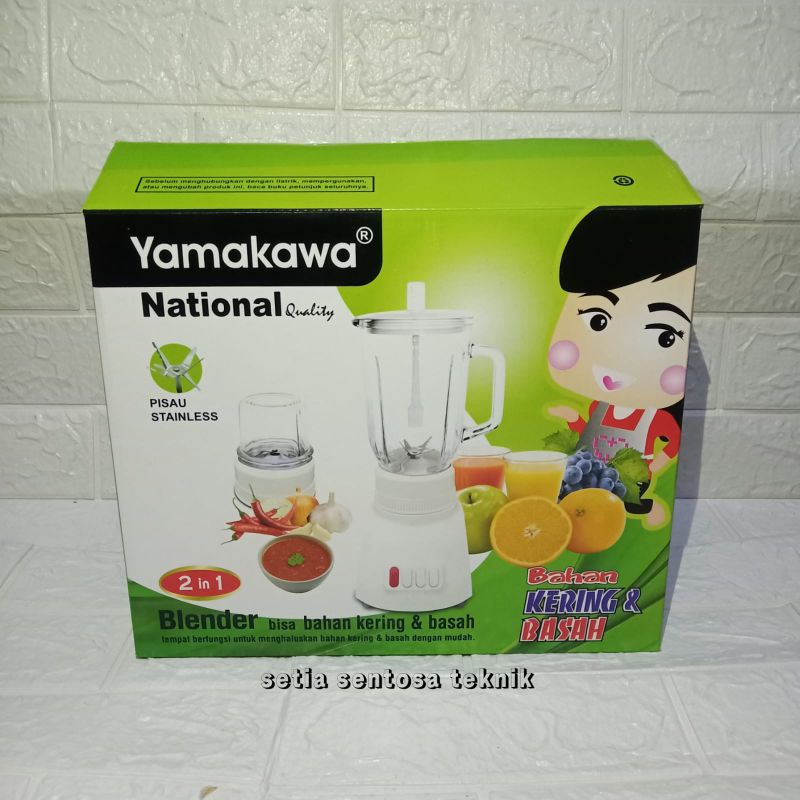 Blender YAMAKAWA Glass Jar T9GN 2 in 1 Grinder 6 Mata pisau