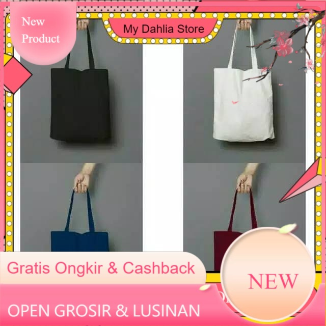 TERMURAH PAKAI RESLETING Totebag polos tote bag polos murah tote bag polos