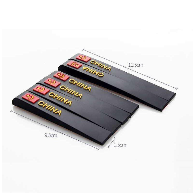 6PCS/Set For  Skoda emblem Car Door Edge Guard Strip Scratch Protector Rearview Mirror Protector Rubber Bumper Anti-collision Sticker Trim Guard